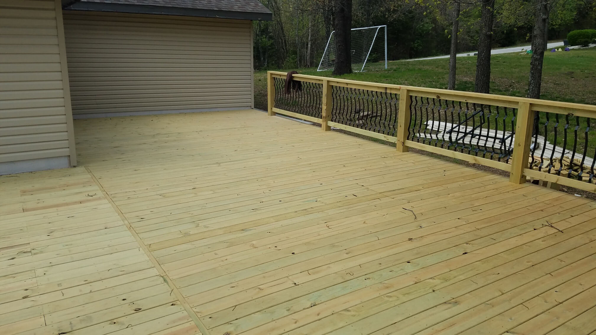 After a new deck build before staining
